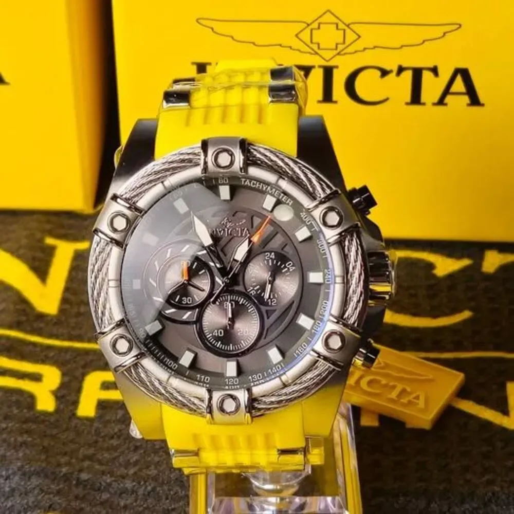 Invicta Bolt 49811 Zeus Chronograph 52mm Yellow Silver Men’s Watch